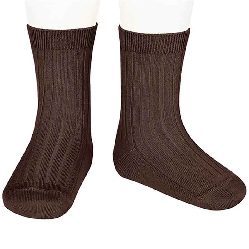 sock discounts minimalist -  Cóndor Socks Basic Rib Brown