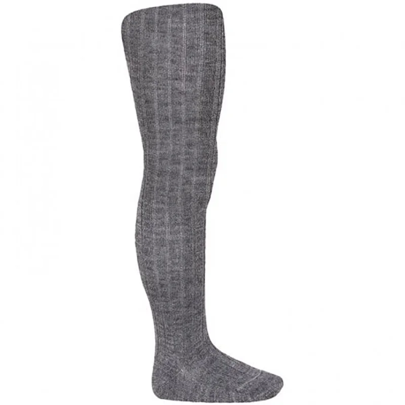 sock brands minimalist -  Cóndor Tights Wool Rib Light Grey