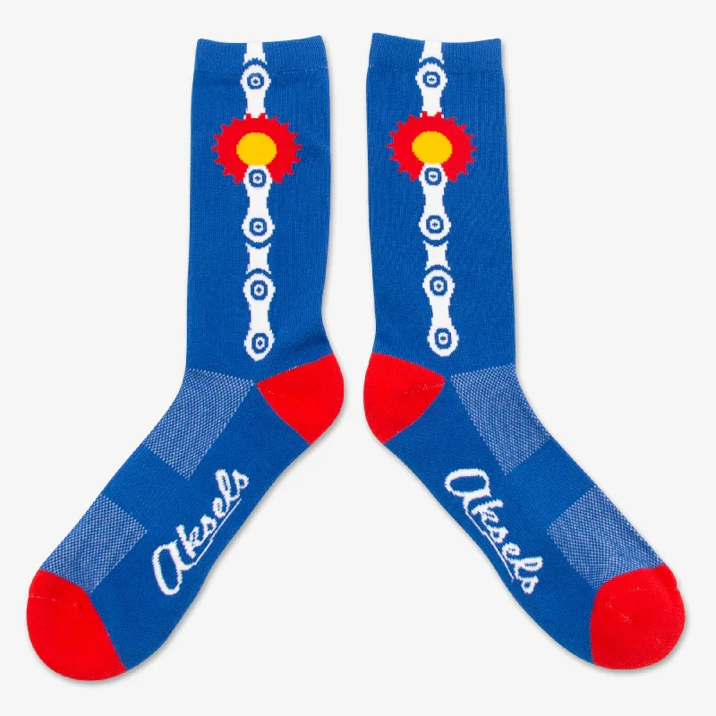 sock exchanges bold -  COOLMAX Colorado Flag Chain Socks