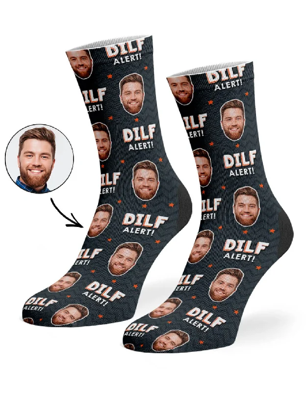 sock fashion minimalist -  Dilf Alert Socks