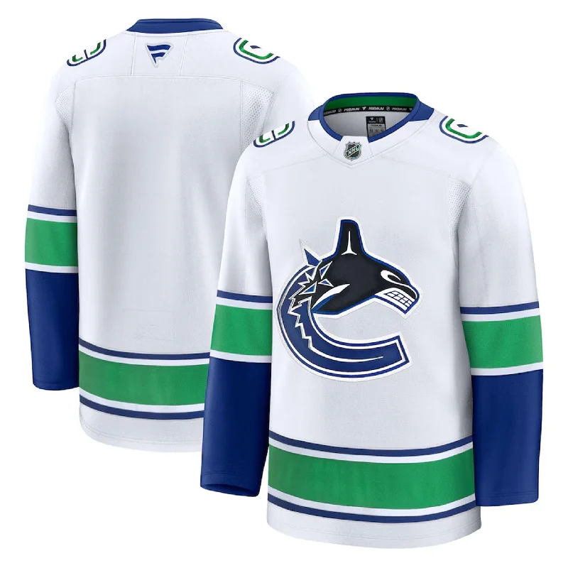 sock packs minimalist -  Fanatics Premium Senior Away Jersey - Vancouver Canucks White Orca