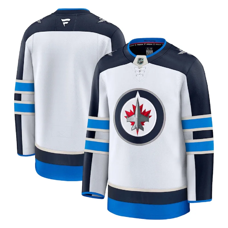 sock patterns bold -  Fanatics Premium Senior Away Jersey - Winnipeg Jets