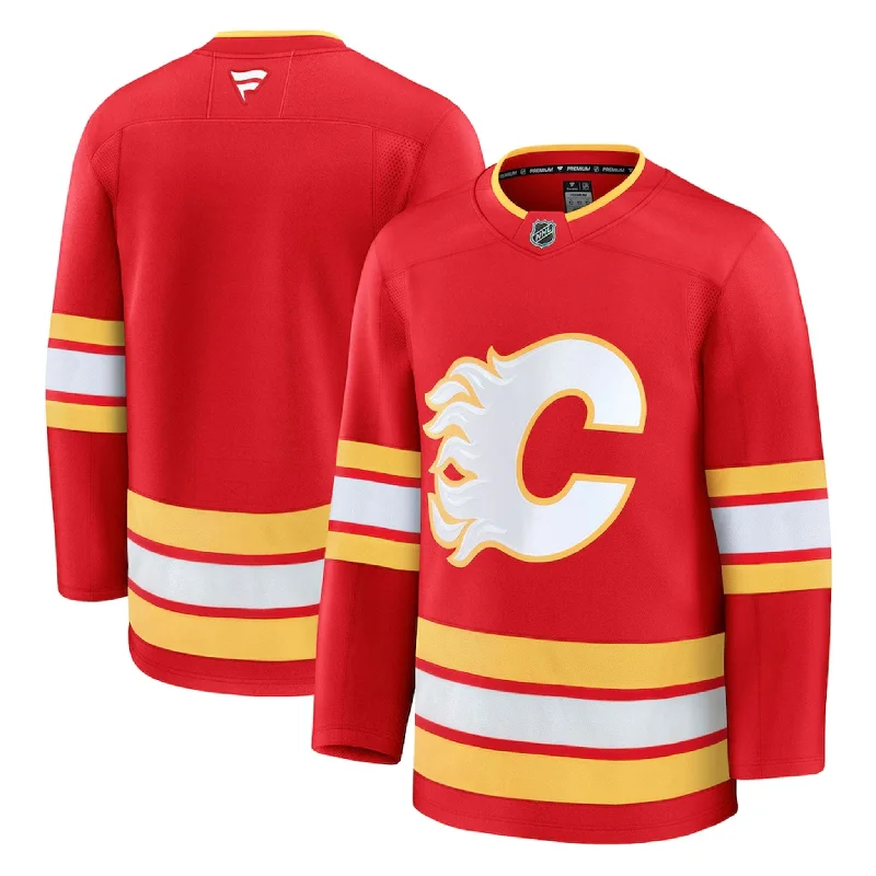 sock pairs bold -  Fanatics Premium Senior Home Jersey - Calgary Flames