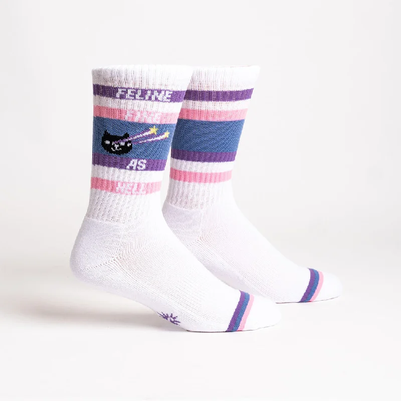 sock offers bold -  Feline Fine as Hell Unisex Athletic Crew Socks