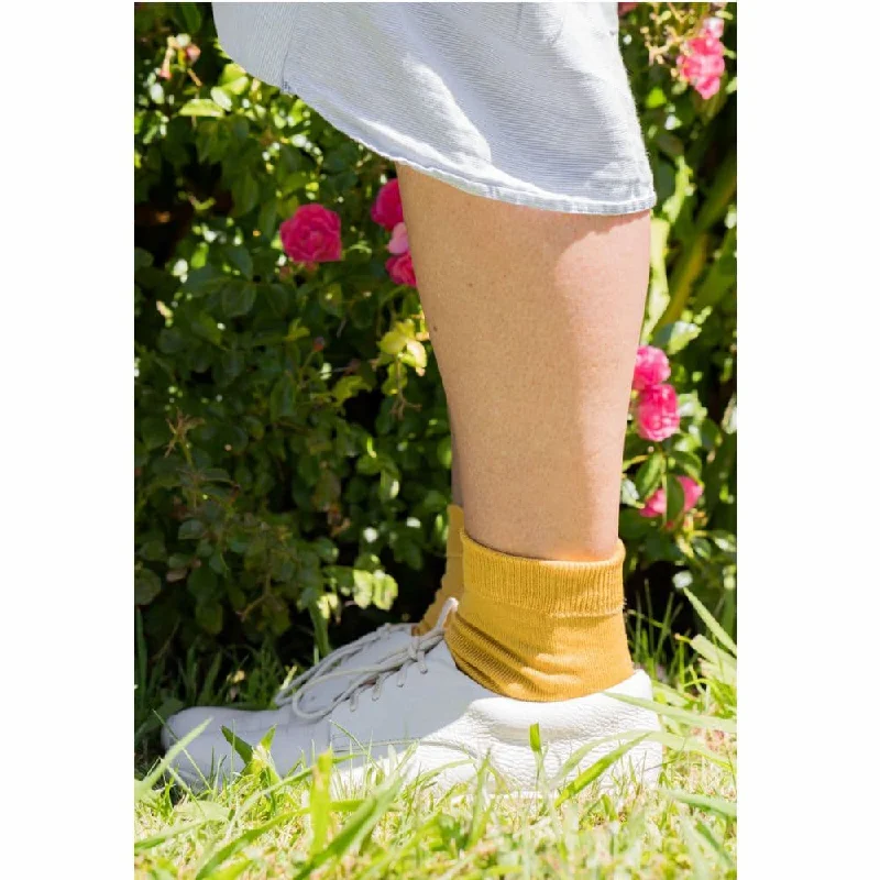 sock promotions bold -  Fine Cotton Short Leg Sock in Mustard - Aussie Made