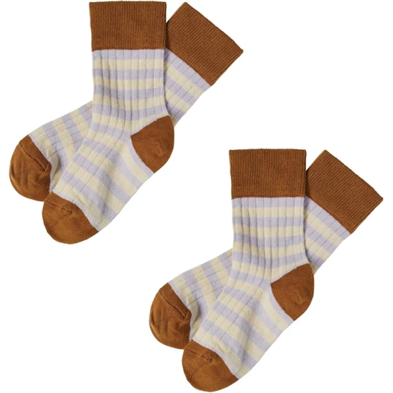 sock styles vintage -  FUB Rust/Heather 2-pack Classic Striped Socks