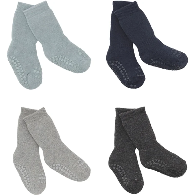 sock care bold -  GObabyGO Cotton Socks Combo Box Antislip Dusty Blue