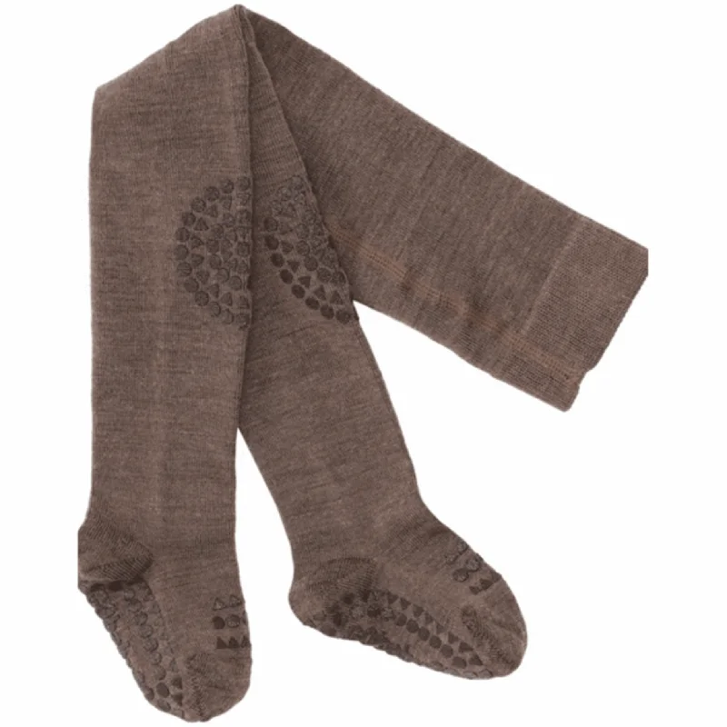 sock promotions minimalist -  GObabyGO Crawling Tights Wool Brown Melange