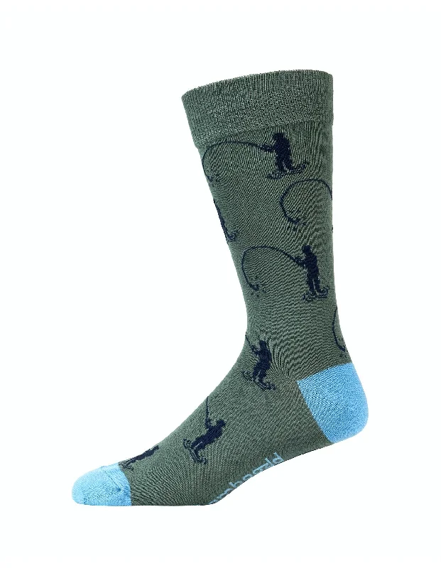 sock sizes vintage -  Gone Fishin' Men's Bamboo Crew Socks