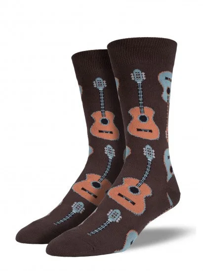 sock durability minimalist -  Guitar Men's Crew Socks