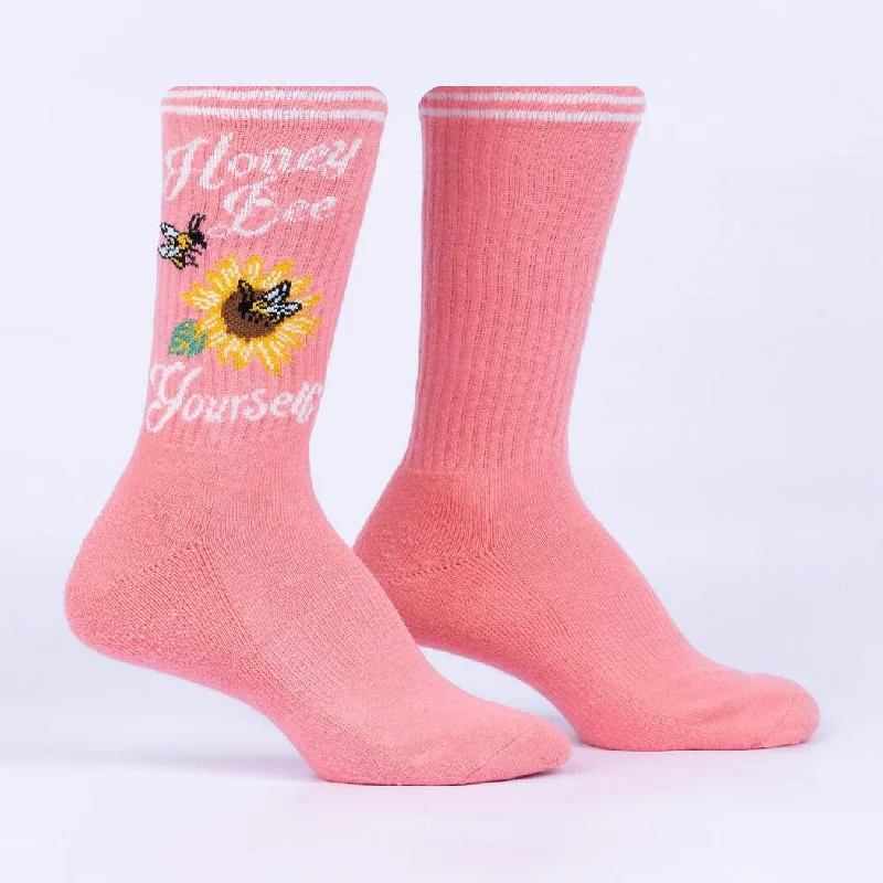 sock types vintage -  Honey Bee Yourself Women's Athletic Crew Socks