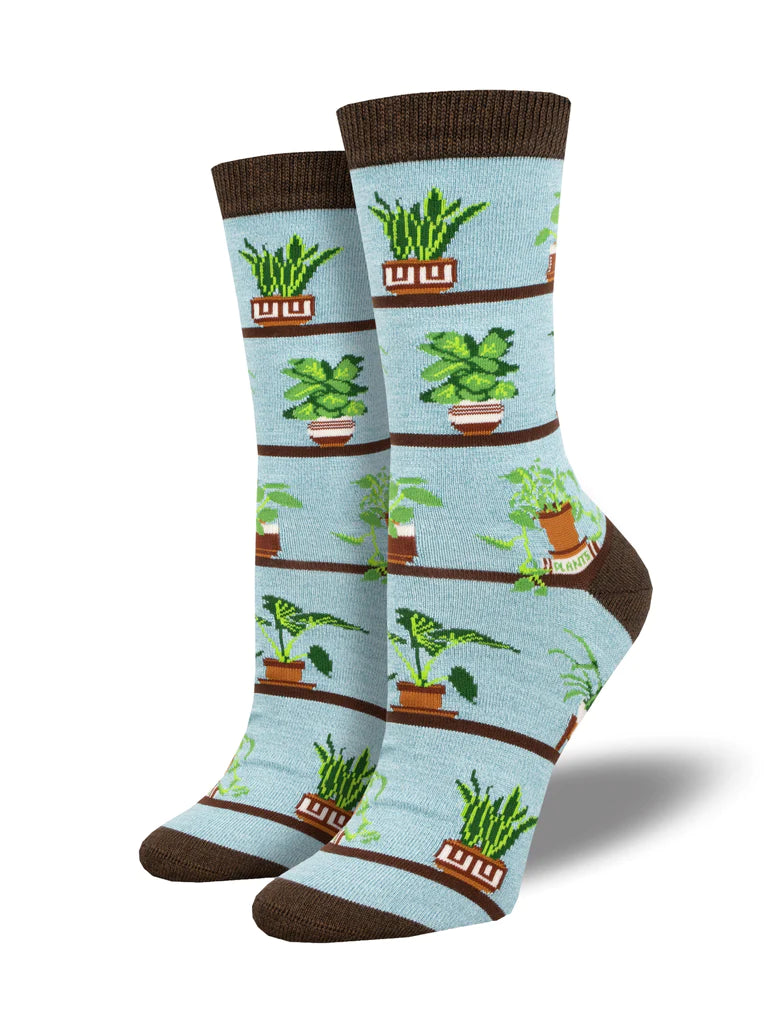 sock assortment vintage -  Houseplants Women's Bamboo Crew Sock