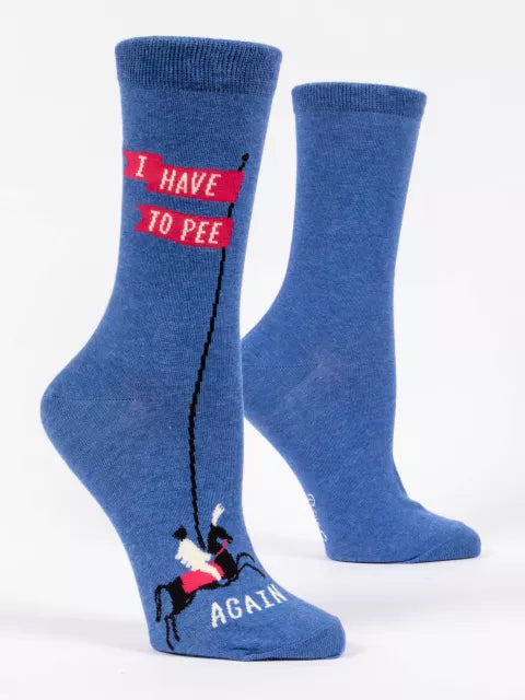 sock features minimalist -  I have to pee ... again Women's Crew Sock