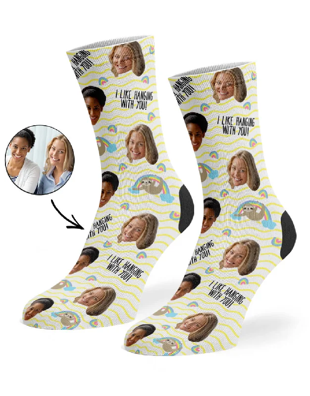 sock benefits minimalist -  I Like Hanging With You Socks