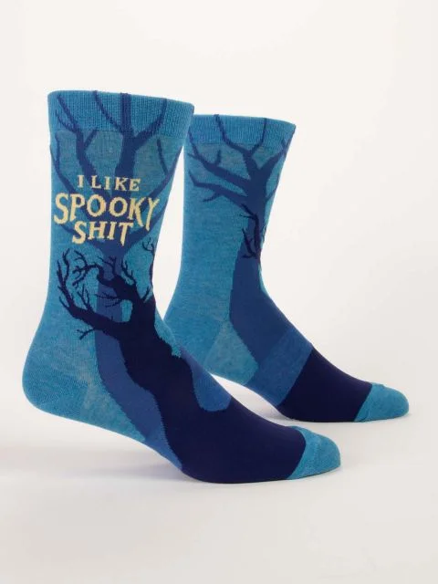 sock uses minimalist -  I Like Spooky Shit Men's Crew Socks