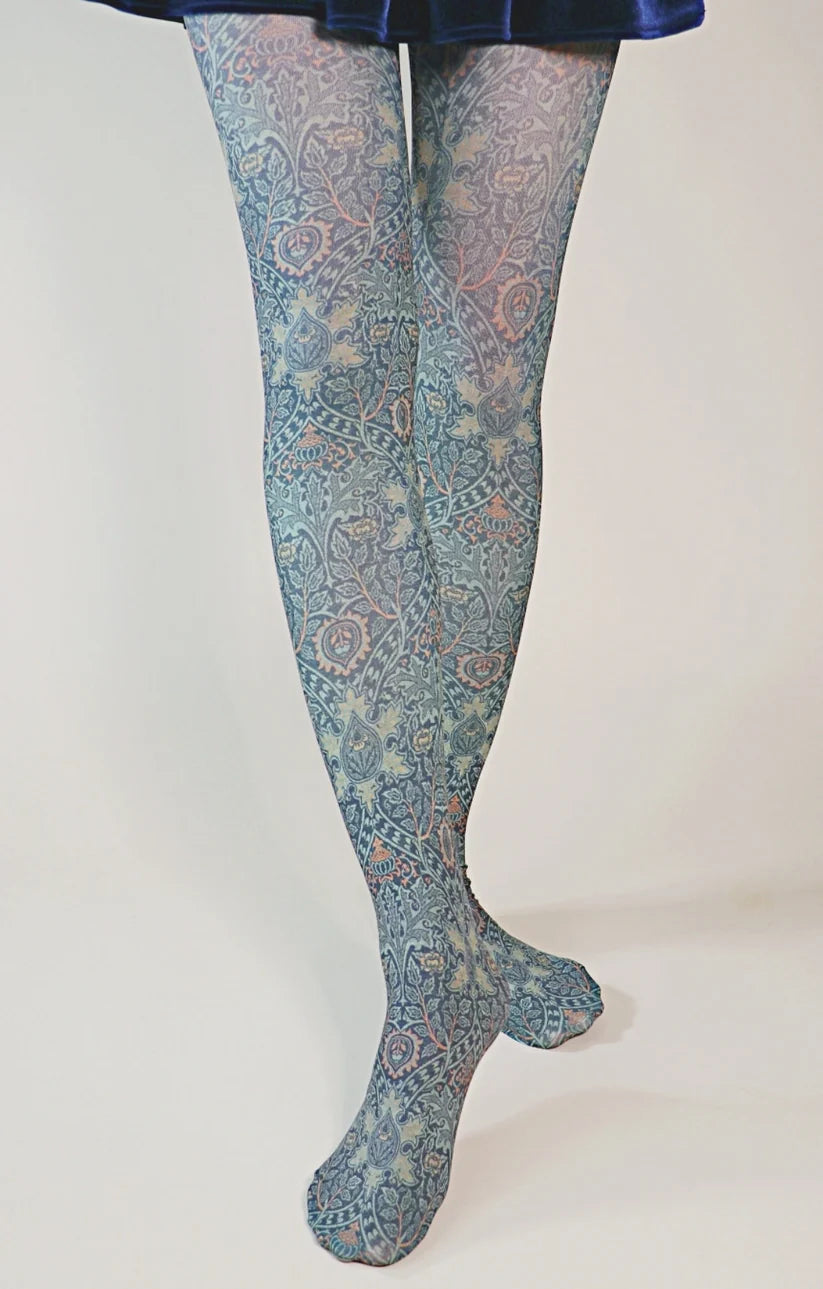 sock availability minimalist -  Ispahan by William Morris printed Art Tights