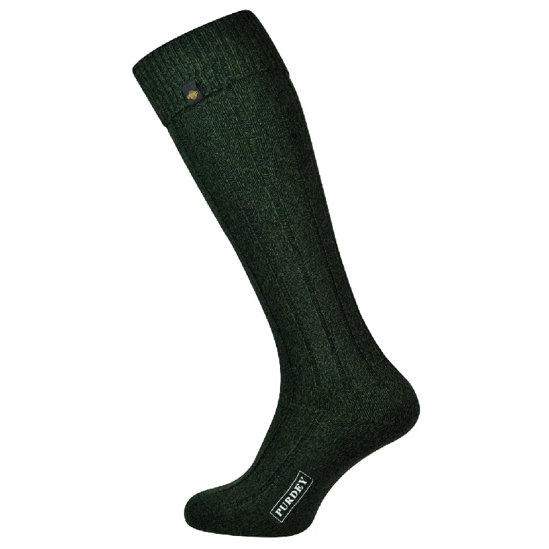 sock availability vintage -  James Purdey Long Plain Colour Shooting Sock Forest Green