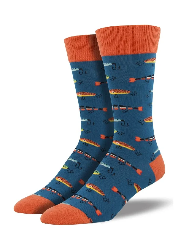 sock durability organic -  Just Fishin' Mens Crew Socks