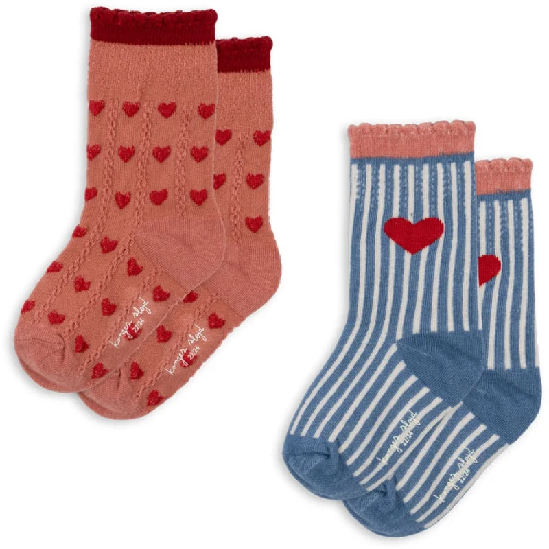 sock assortment bold -  Konges Sløjd Heart Mix 2 Pack Jaquard Socks