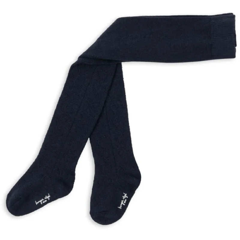 sock variety organic -  Konges Sløjd Navy Wool Pointelle Tights