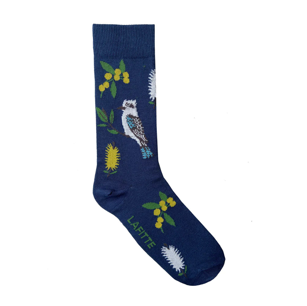 sock coupons minimalist -  Kookaburra Crew Socks in Blue -  Aussie Made