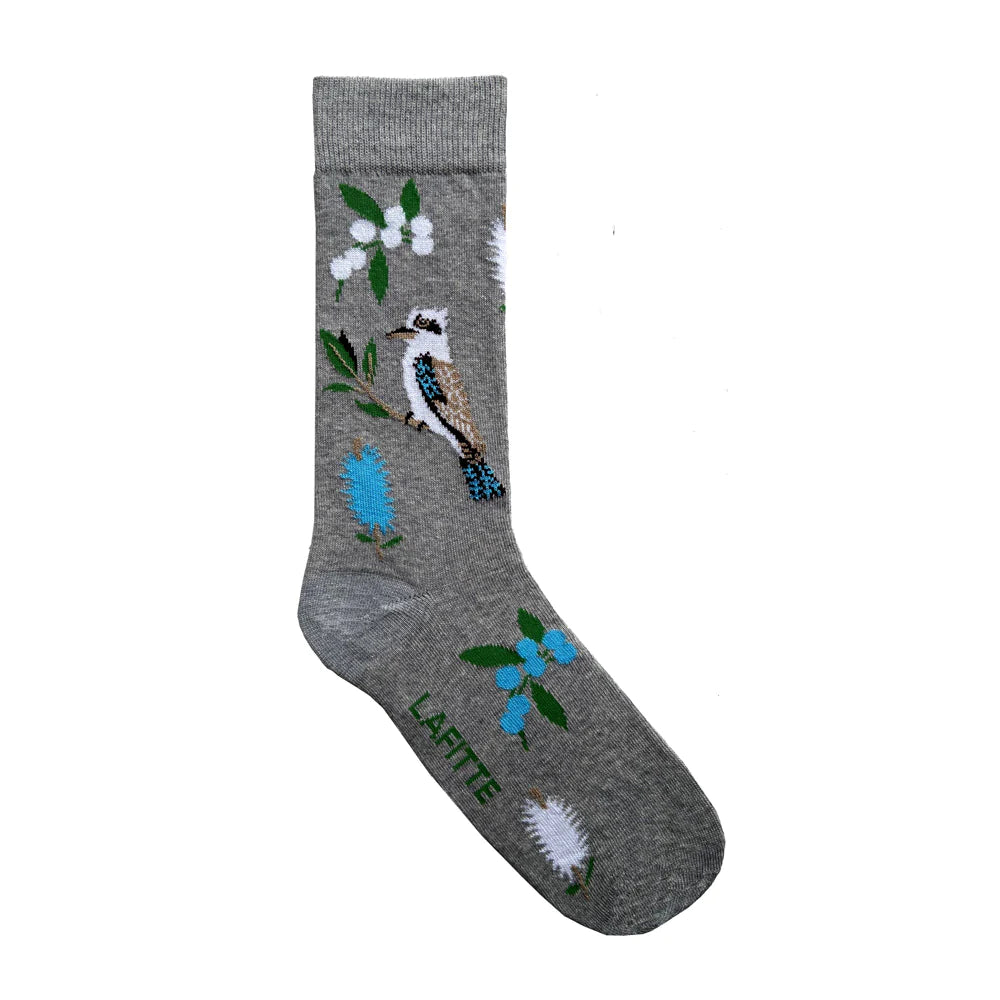 sock bundles minimalist -  Kookaburra Crew Socks in Grey - Aussie Made