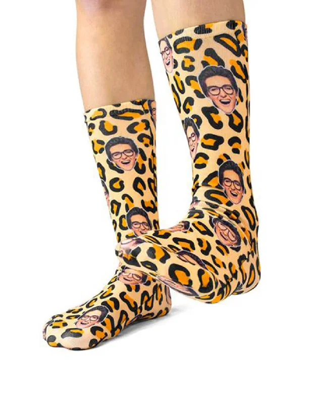 sock bundles vintage -  Leopard Print Face Socks