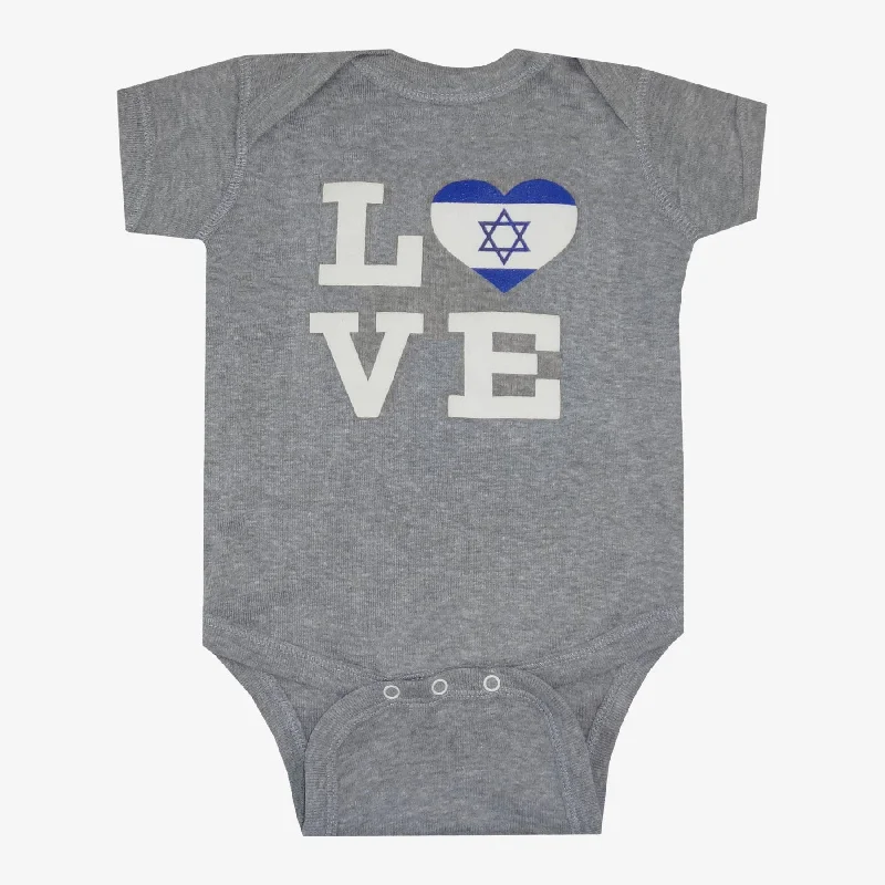 sock returns minimalist -  Love Flag of Israel Onesie