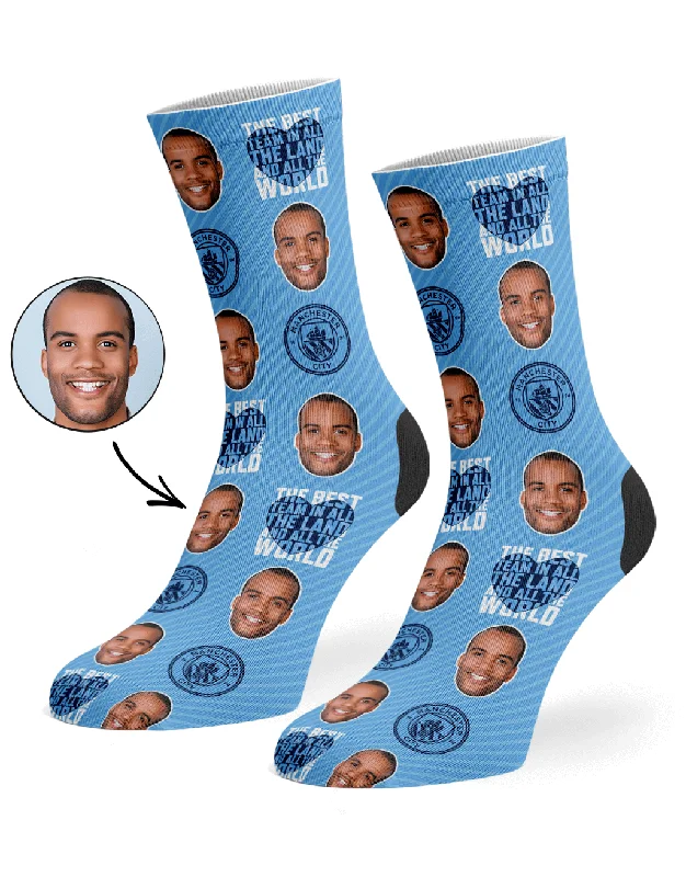 sock delivery organic -  Man City The Best Team Socks