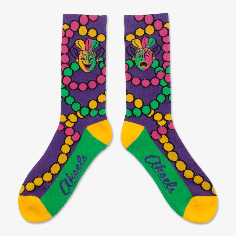 sock sizes vintage -  Mardi Gras Beads & Masks Socks