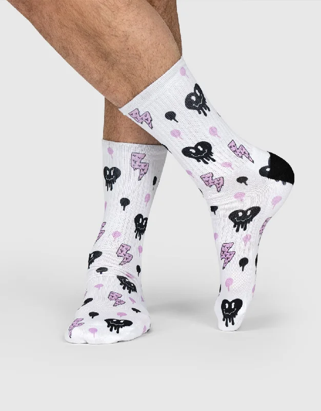 sock promotions minimalist -  Melting Hearts & Bolts Socks