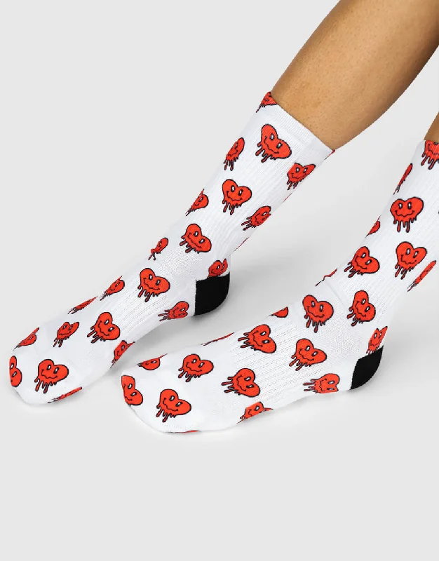 sock singles vintage -  Melting Heart Socks