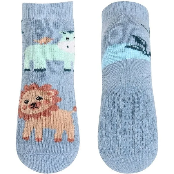 sock ratings vintage -  MELTON Lion Anti-Slip Socks Faded Demin