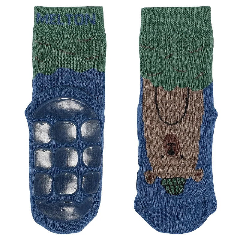 sock assortment organic -  MELTON True Navy Bear socks - anti-slip