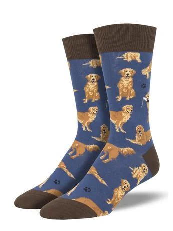 sock colors vintage -  Golden Retriever Men's Crew Sock