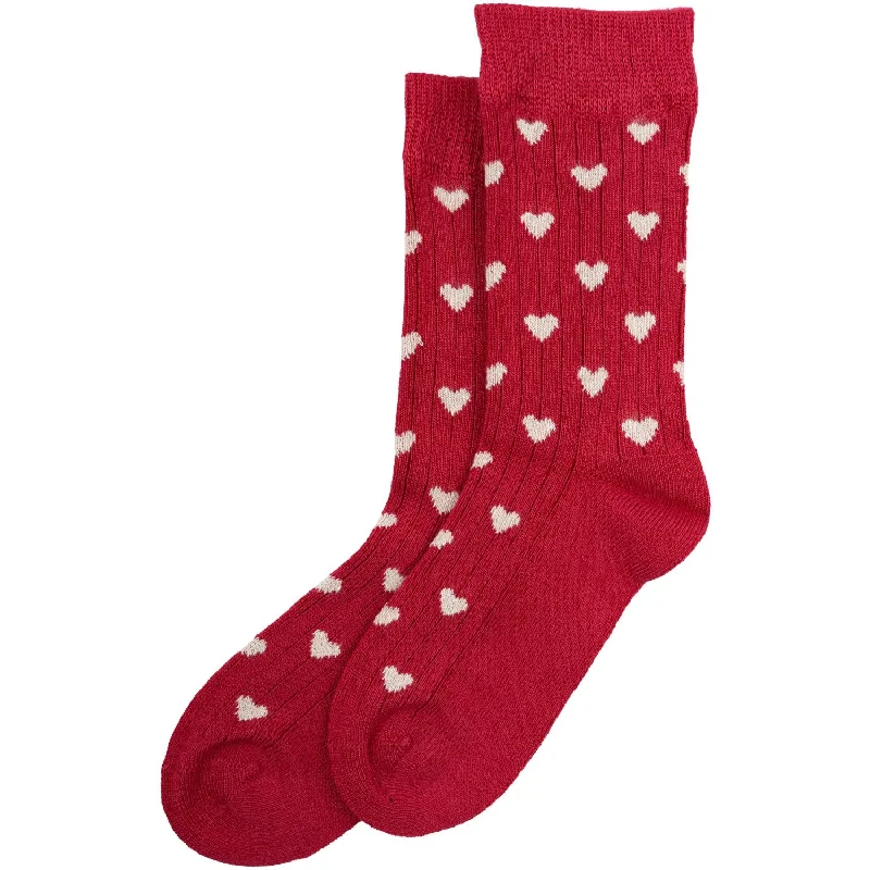 sock packs organic -  minipop® Chili Pepper/Off White Bamboo Heart Socks