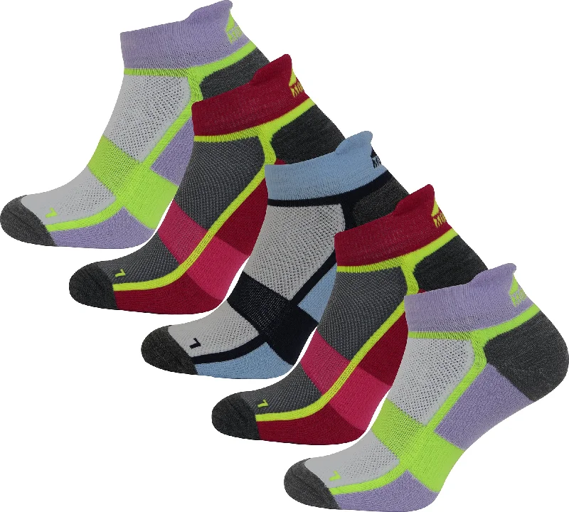 sock delivery bold -  More Mile Bamboo Comfort (5 Pack) Womens Running Socks - Multi