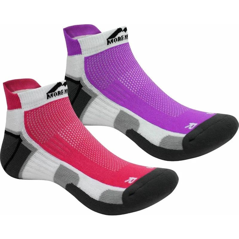 sock designs bold -  More Mile Miami Womens Running Socks 2 Pack