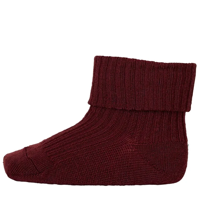 sock colors organic -  MP 533 Cotton Rib 1451 Wine Red