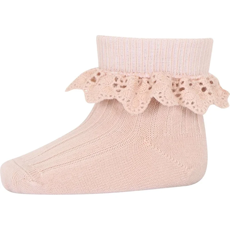 sock ratings organic -  MP 59045 Lea Socks With Lace 853 Rose Dust