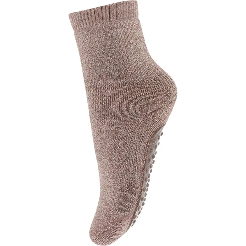 sock availability bold -  MP 79208 Celina Socks With Anti-Slip 76 Metallic Glitter Brown Sienna