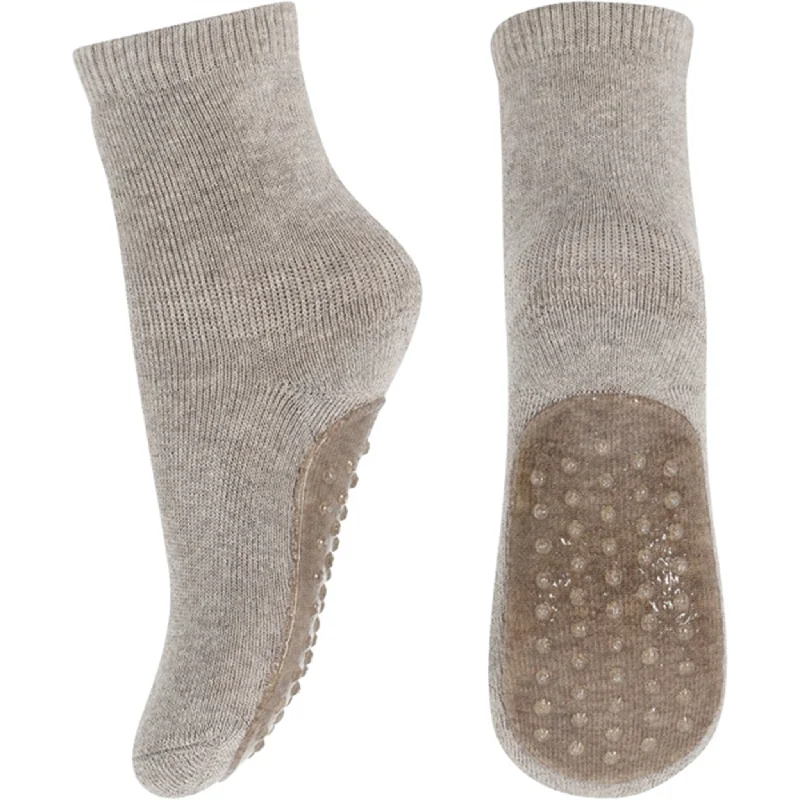 sock benefits organic -  MP 7953 Cotton Anti-slip Socks 489 Light Brown Melange