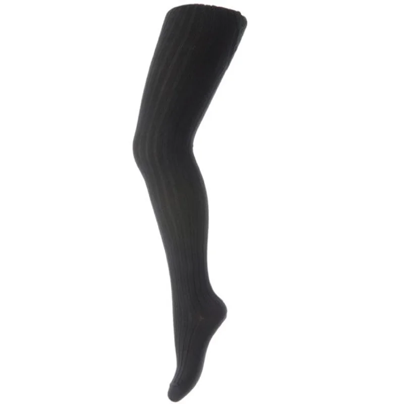 sock stock vintage -  MP Cotton Rib Tights Black