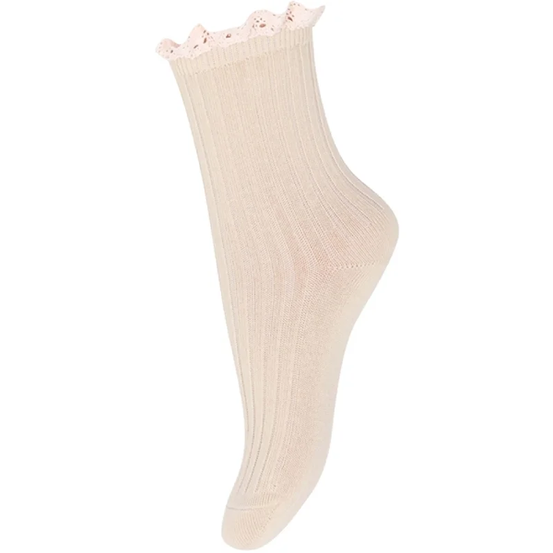 sock variety organic -  MP Danmark 57048 Julia Lace Socks 4109 Ecru