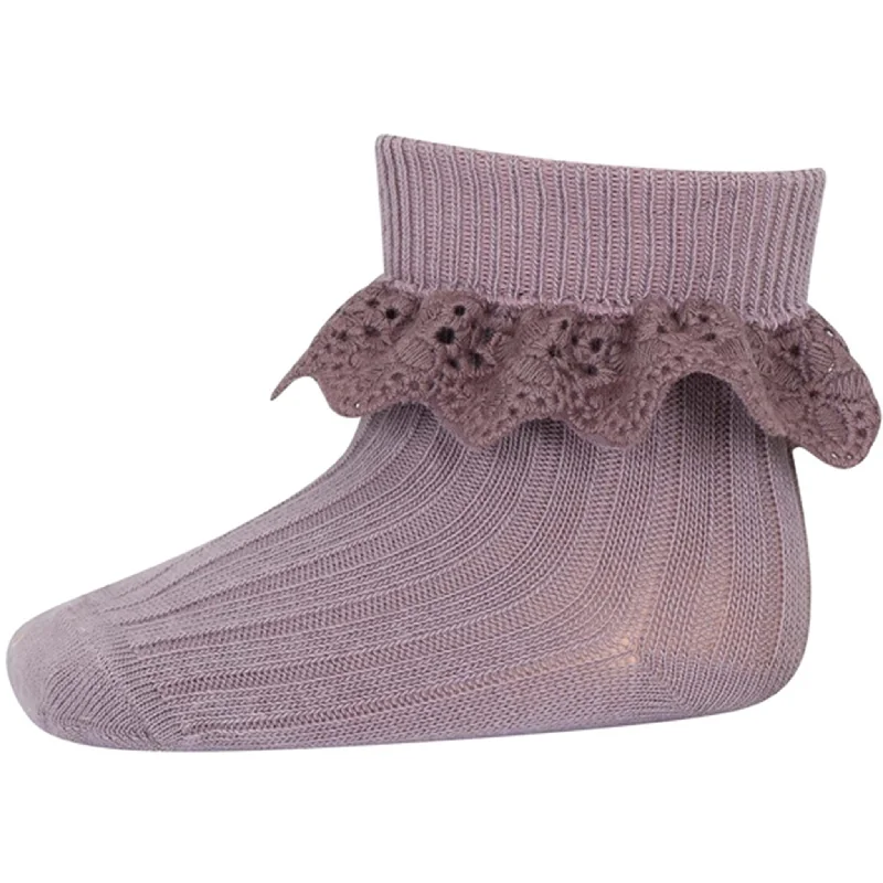 sock quality organic -  MP Danmark 57054 Lisa Lace Socks 685 Lilac Shadow