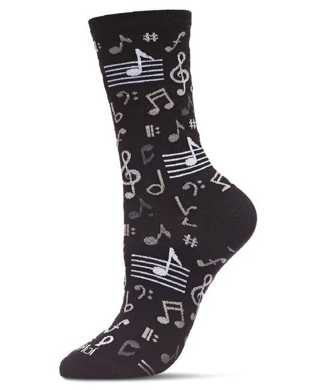 sock storage organic -  Memoi Musical Notes Crew Sock