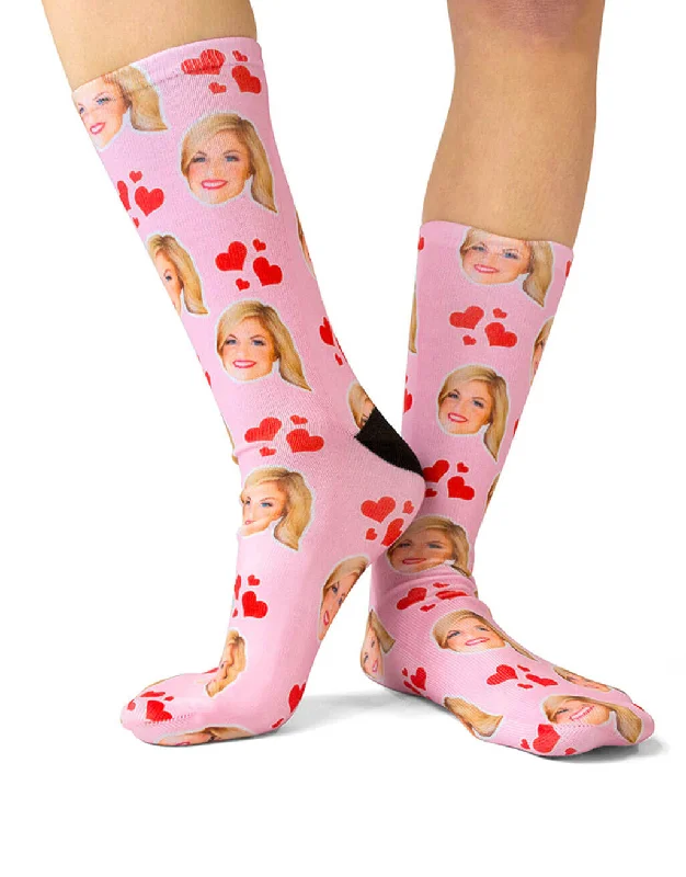 sock singles bold -  My Valentine Face Socks