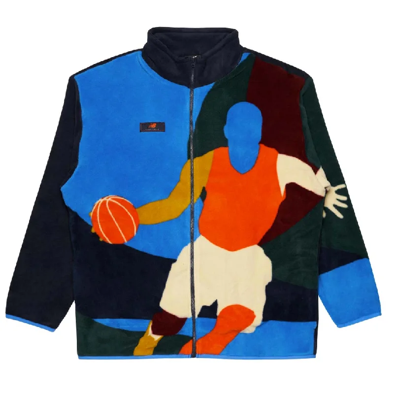 sock inventory vintage -  New Balance - Men's Hoops Abstract Polar Fleece Jacket (MJ23584 ECL)