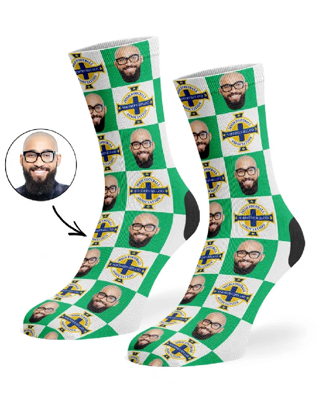 sock benefits minimalist -  Northern Ireland Crest Checkered Socks