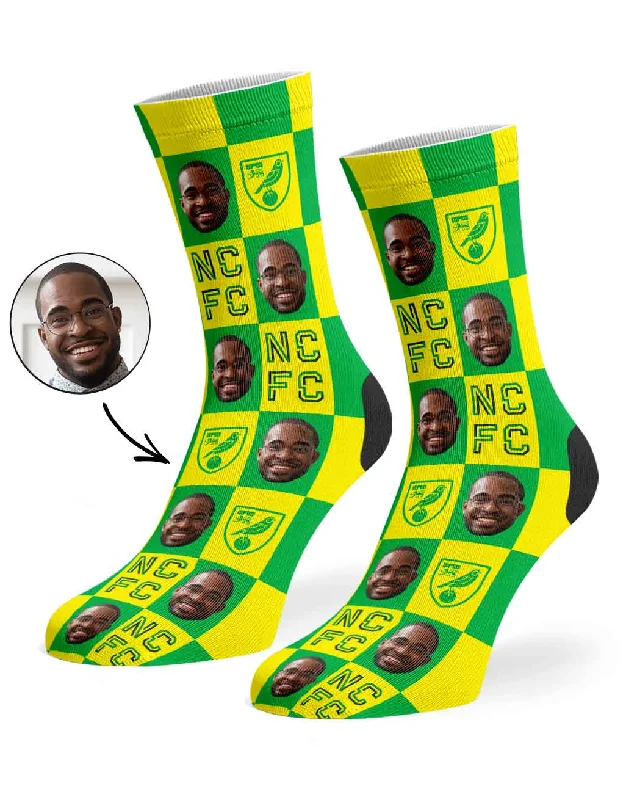 sock coupons minimalist -  Norwich City Chequered Socks